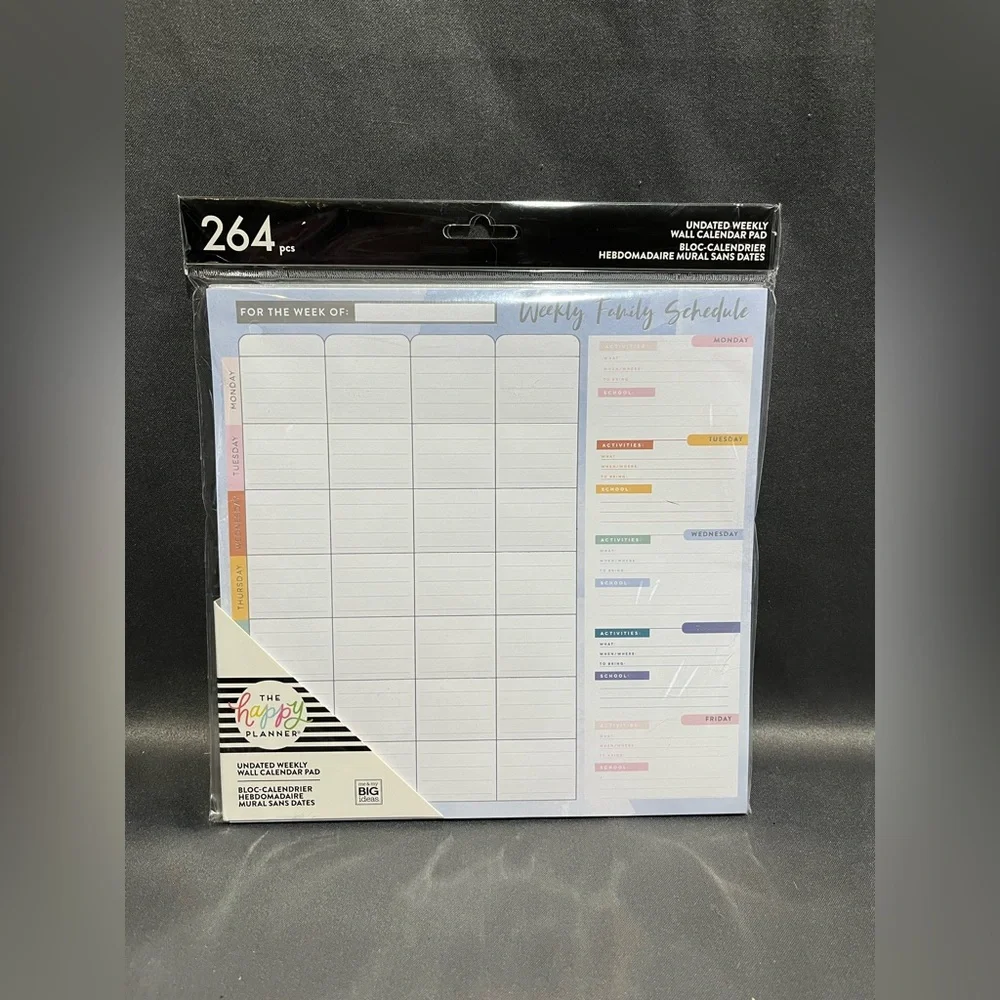 The Happy Planner - Undated Wall Calendar - 264 pieces - New